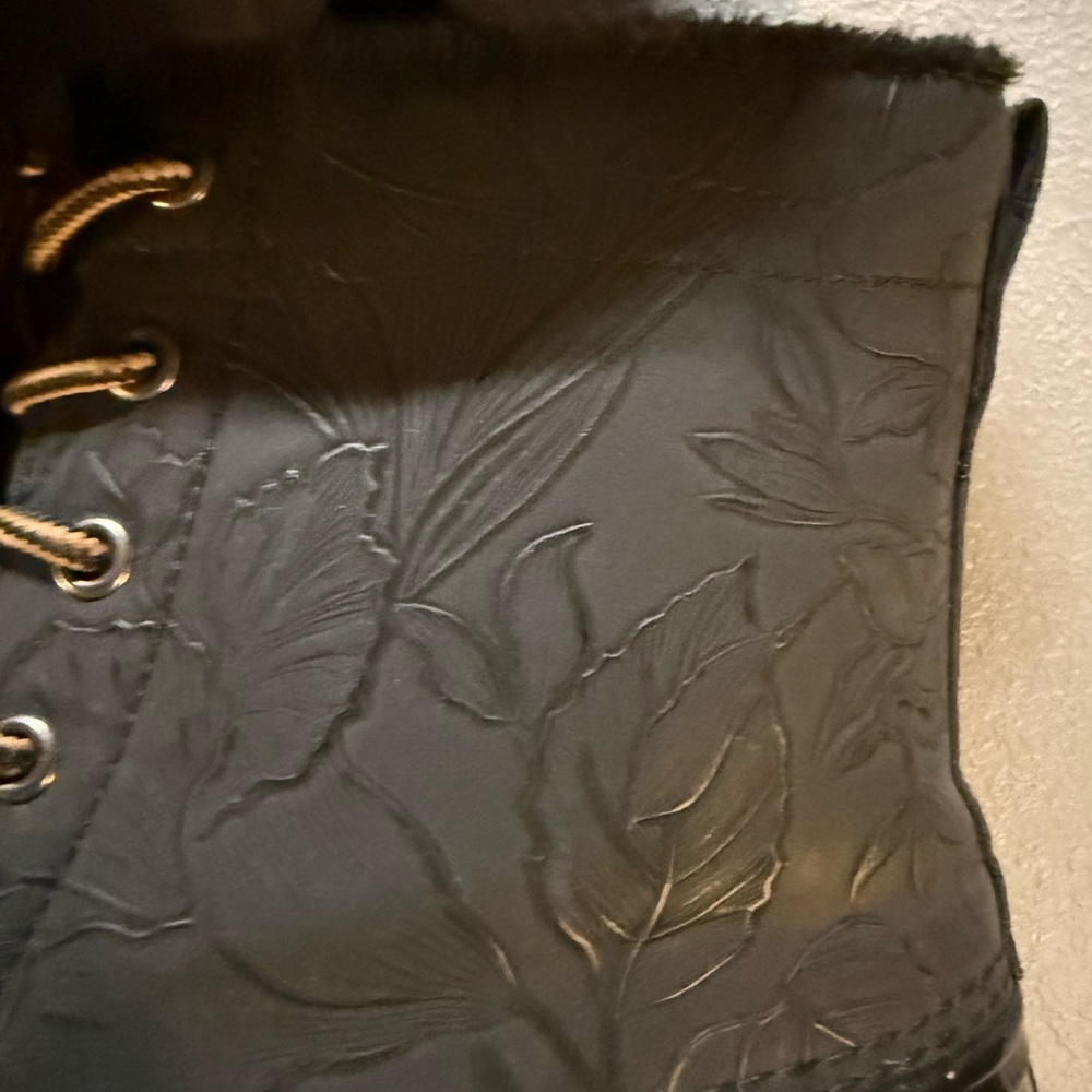 Sporto Black Lace-Up Winter Rain Boots - Picture 3 of 6